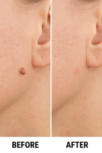 Skin tags removal Solihull Lodge before and after
