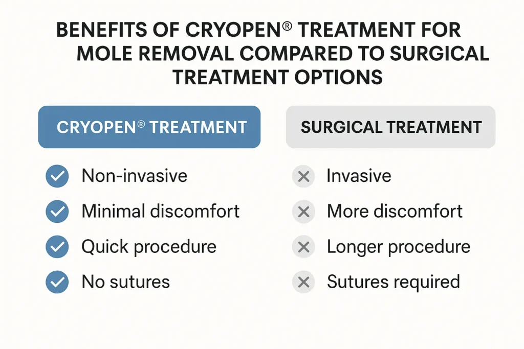 Benefits of facial mole removal Solihull Lodge - call our team today to book a consultation